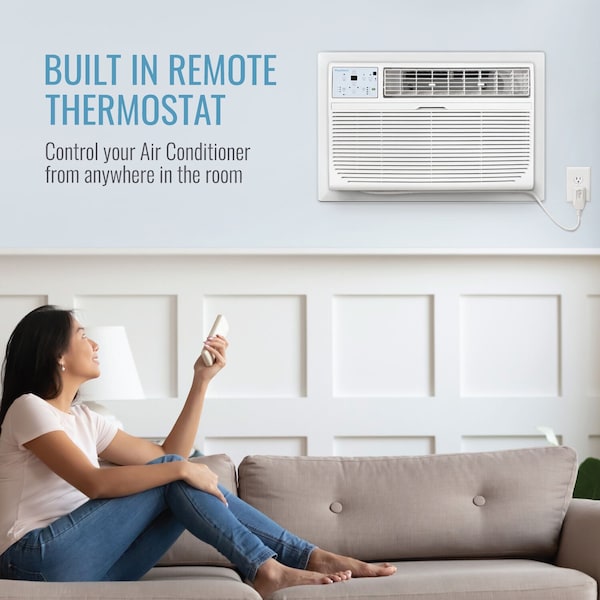 Keystone 14,000 BTU 230V Through-the-Wall Air Conditioner with 10,600 BTU Supplemental Heat Capability - KSTAT14-2HD