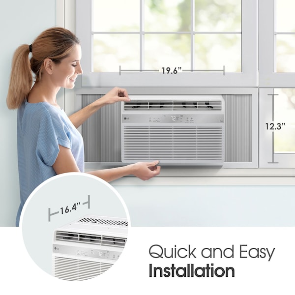 Lg 8,000 BTU Window Air Conditioner with Remote, 115V - LW8024R