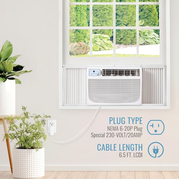 Keystone 25,000 BTU 230V Window/Wall AC with "Follow Me" LCD Remote Control - KSTAW25C