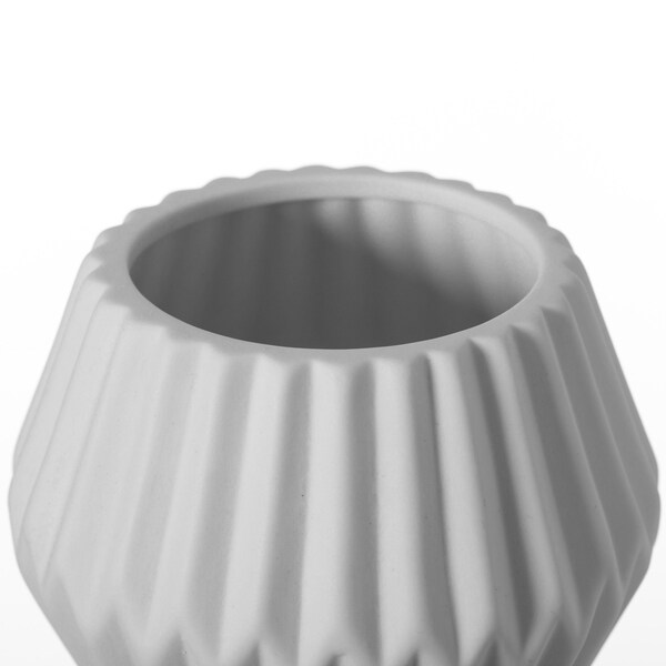 Uniquewise Contemporary White Ceramic Unique Geometric Shaped Table Vase Flower Holder - QI004370.LN