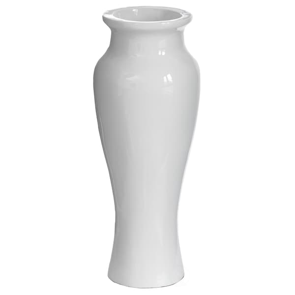 Uniquewise Handcrafted 24-Inch Modern White Unique Trumpet Floor Vase - Ideal for Home Decoration, Tall Floor Vases for Entryway, Living Room, and Office,  - QI004086