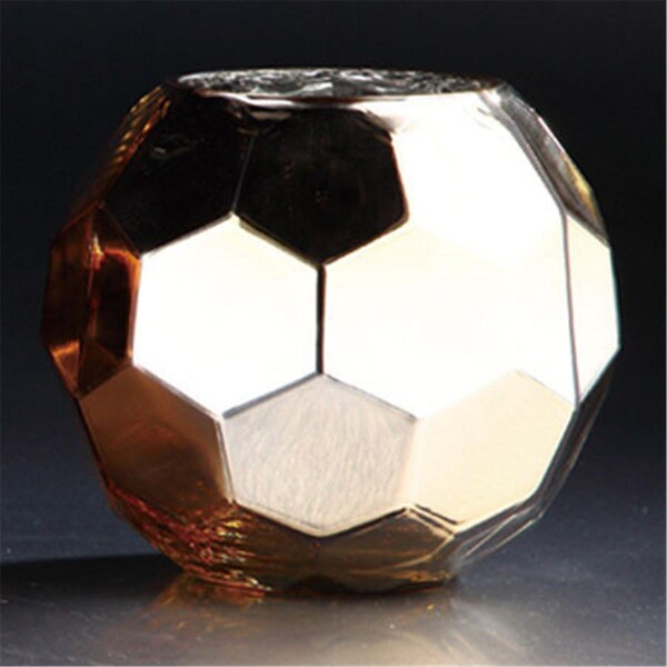 Diamond Star 6 x 7 in. Glass Vase, Silver - 57078