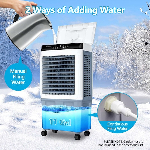 Edendirect 3500 CFM 3-Speed Portable Evaporative Cooler for 300 sq. ft. with Timer - IR-JH-370Y