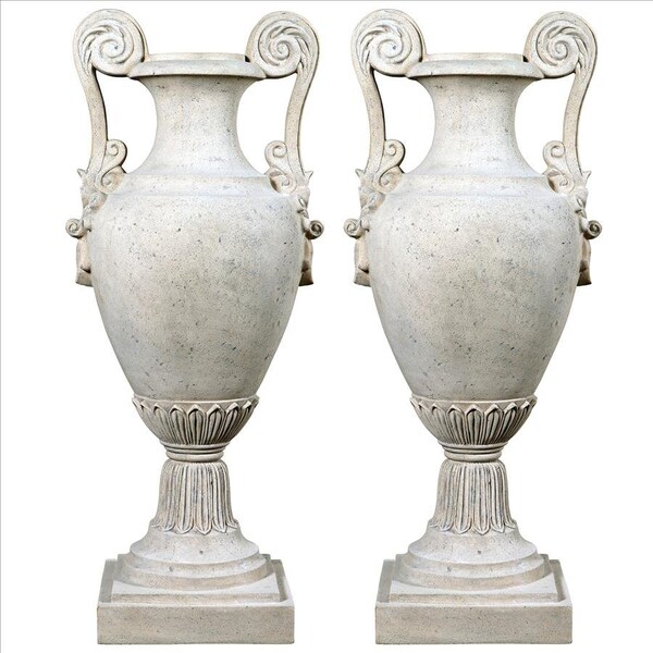 Design Toscano Chateau de Fontainebleau Architectural Garden Urn: Set of Two - NE9210159