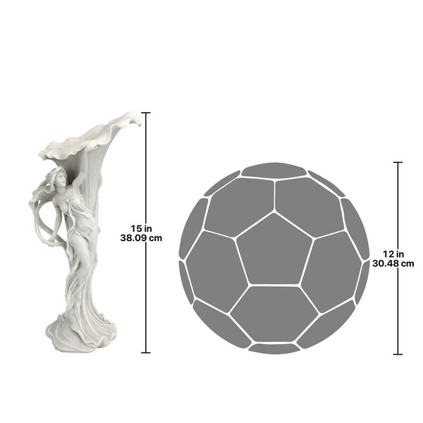 Design Toscano Calla Lilly Maiden Art Nouveau Marble Resin Sculptural Vase - WU10215