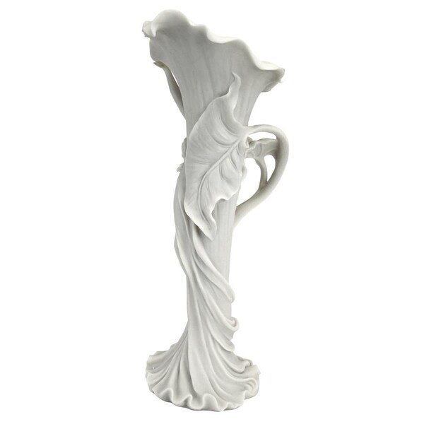 Design Toscano Calla Lilly Maiden Art Nouveau Marble Resin Sculptural Vase - WU10215