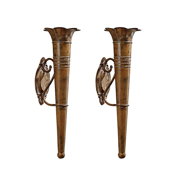 Design Toscano Lochloy Manor Wall Pocket Vase, PK 2 - MH920069