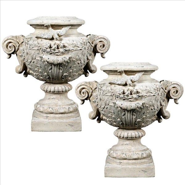Design Toscano La Colombe Architectural Garden Urns: Set of Two - NE9210148