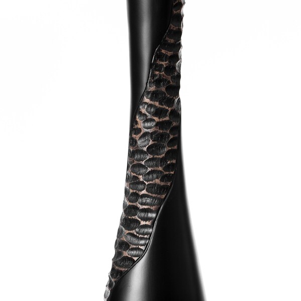 Uniquewise Contemporary Bottle Shape Decorative Floor Vase, Brown with Cobbled Stone Pattern, 33.5 Inch - QI004178.M