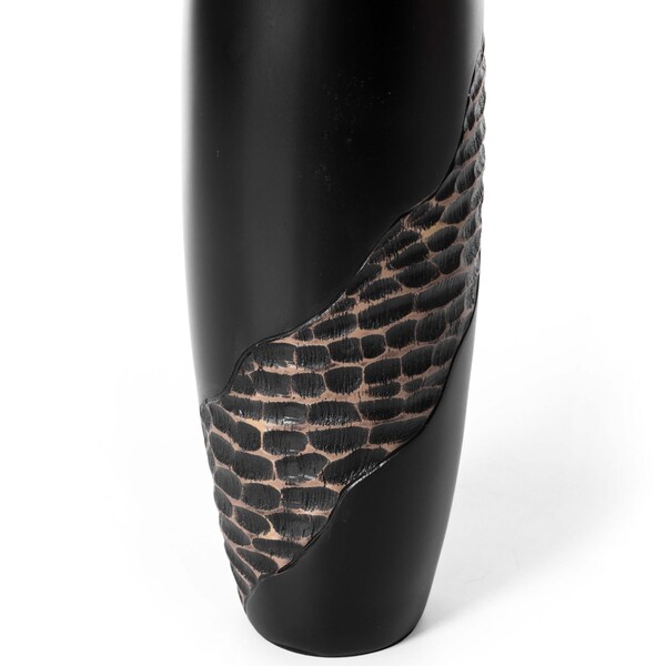 Uniquewise Contemporary Bottle Shape Decorative Floor Vase, Brown with Cobbled Stone Pattern, 33.5 Inch - QI004178.M