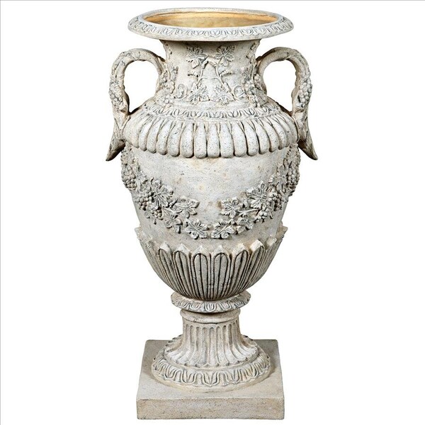 Design Toscano Wine Harvest Oviform Architectural Garden Urns: Set of Two - NE9210146