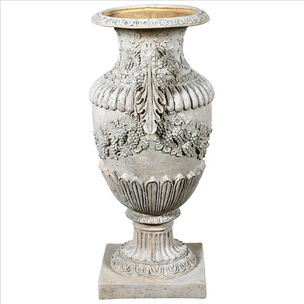 Design Toscano Wine Harvest Oviform Architectural Garden Urns: Set of Two - NE9210146