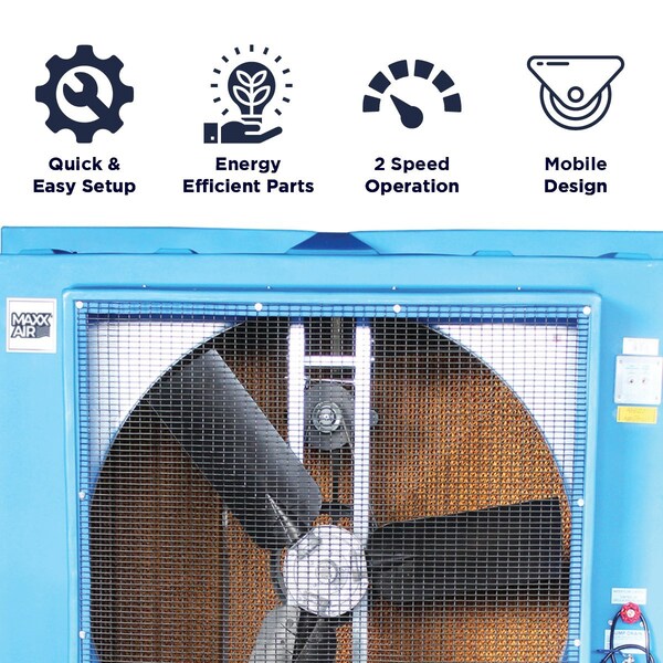 Maxx Air Evap Cooler, Evaporative Cooler, Swamp Cooler 11,300 / 17,600 CFM, 3,600 sq. ft., Belt - EC48B2