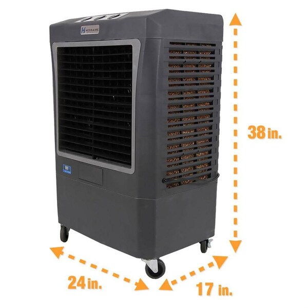 Hessaire Mc37V 3,100 Cfm 3-Speed Portable Evaporative Cooler Swamp Cooler For 950 Sq Pallet Of 10 Units - MC37V-PL10