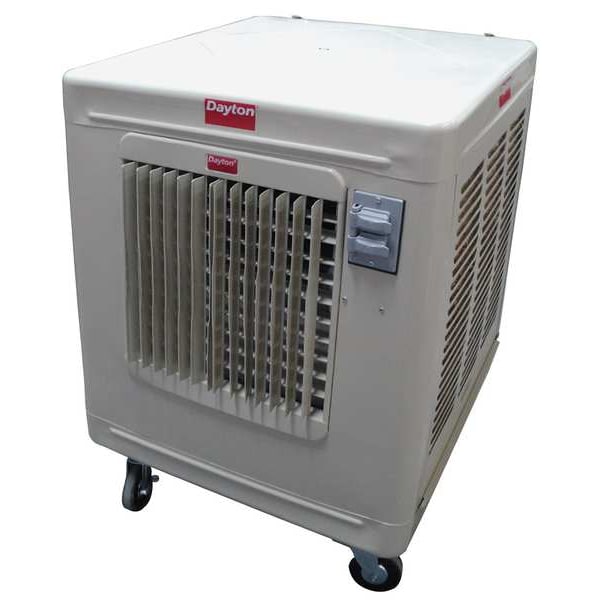 Dayton Portable Evaporative Cooler 2,376/3,800 cfm, 1000 to 1400 sq. ft., 10.4 gal, 1/3 HP, Belt Drive - 6RJZ3