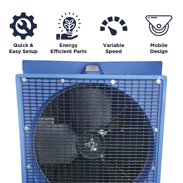 Maxx Air Evap Cooler, Evaporative Cooler, Swamp Cooler 5,500 CFM, 1/4 HP, Direct, 18" Blade Dia. - EC18DVS