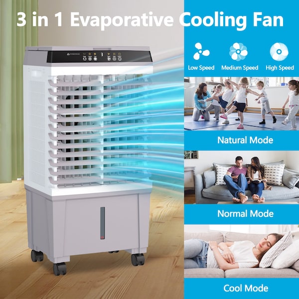 Edendirect 1800 CFM 3-Speed Portable Evaporative Cooler for 300 sq. ft. with Remote control - IR-JH-310Y