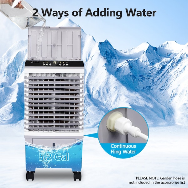 Edendirect 1800 CFM 3-Speed Portable Evaporative Cooler for 300 sq. ft. with Remote control - IR-JH-310Y