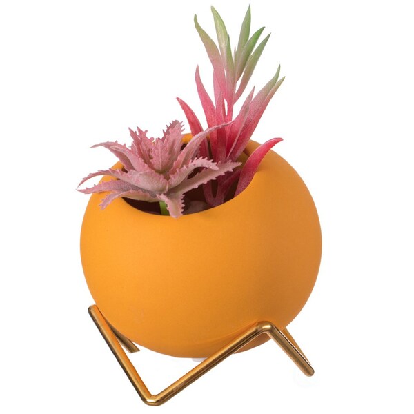 Uniquewise Small Ceramic Flower Vase for Living Room, Home Office Table, Dining Room, and Entryway Decor - - QI004344.2
