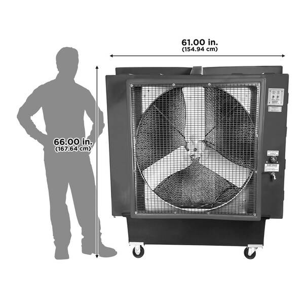 Maxx Air Evap Cooler, Evaporative Cooler, Swamp Cooler 9,700 CFM, 1/2 HP, Direct, 36" Blade Dia. - EC36D1
