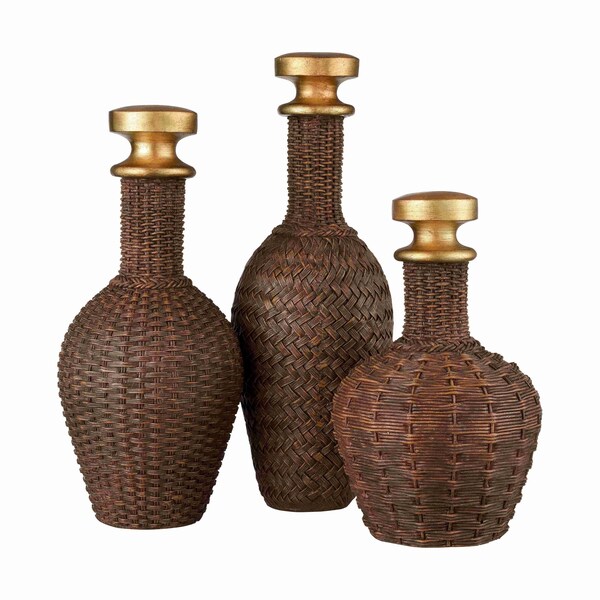 Elk Studio Duin Bottle - Set of 3 Brown - S0037-11230/S3