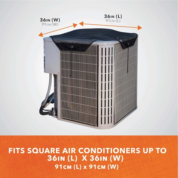Modern Leisure Basics Universal Air Conditioner Cover, Mesh Topper, 36 in. Square, Black - 3123