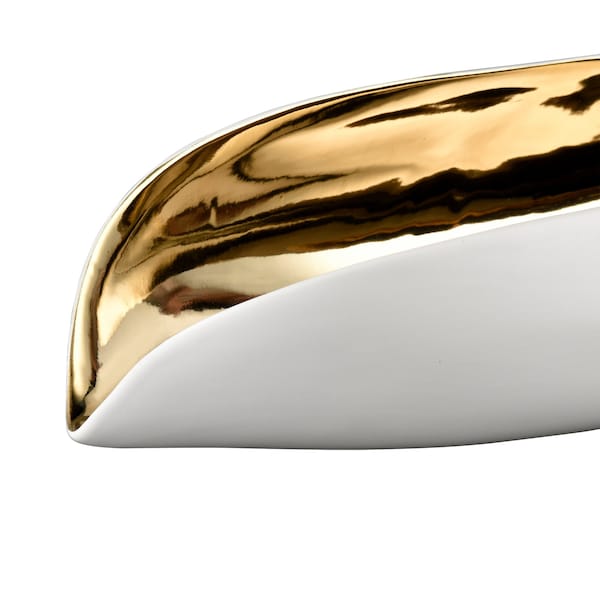 Elk Home Greer Vessel, White and Gold Glazed - H0017-9756