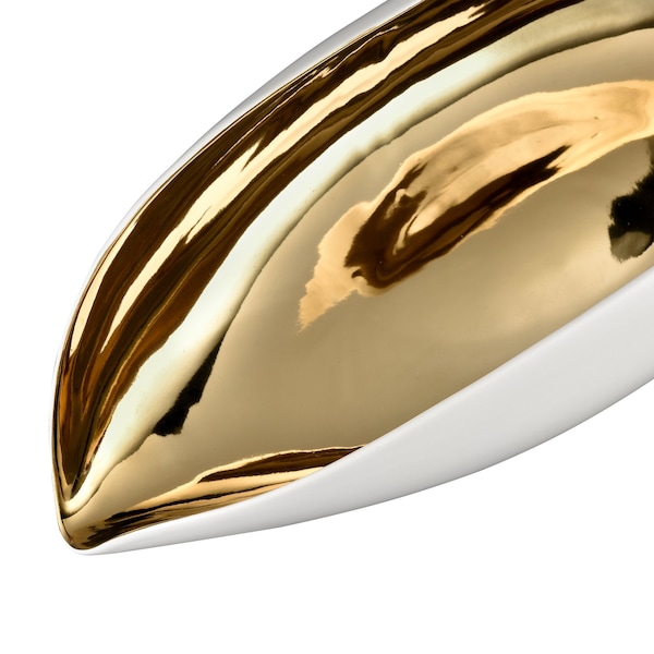 Elk Home Greer Vessel, White and Gold Glazed - H0017-9756