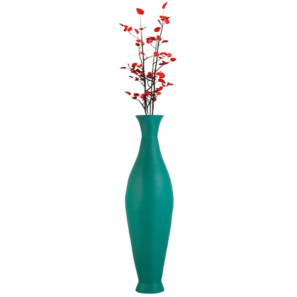 Uniquewise Modern Decorative Bamboo Floor Flower Vase for Living Room, Entryway or Dining, 43 Inch Green - QI004206.L.GN