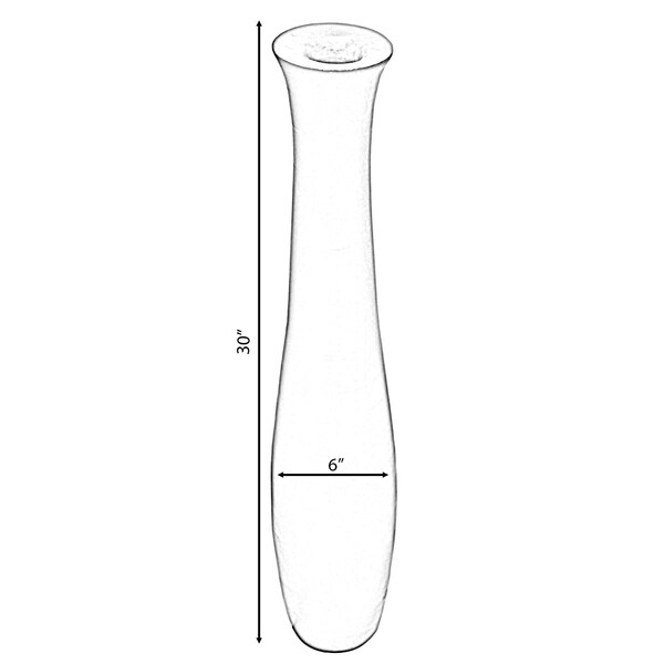 Uniquewise Brown Decorative Contemporary Mango Wood Curved Shaped Floor Vase, 30 Inch - QI004433.M