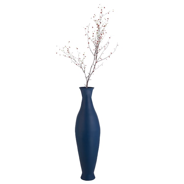 Uniquewise Modern Decorative Bamboo Floor Flower Vase for Living Room, Entryway or Dining - QI004206.L.BL