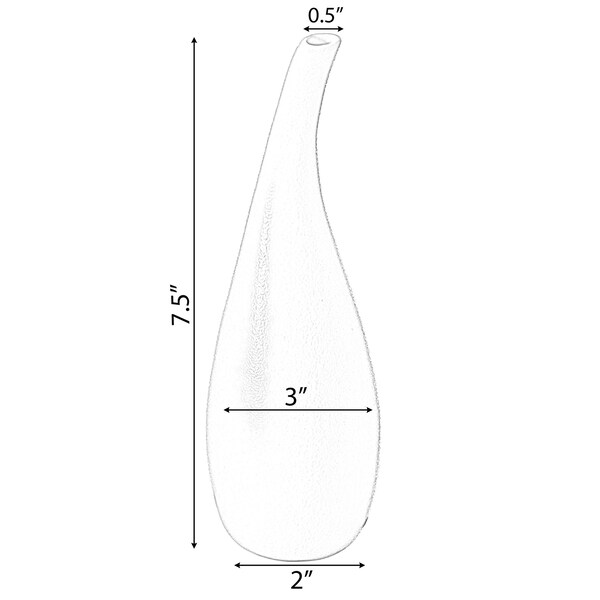 Uniquewise White Contemporary Unique Teardrop Shaped Ceramic Table Vase Flower Holder, 8 Inch - QI004367.S
