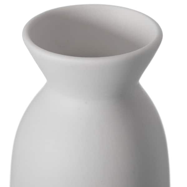 Uniquewise Contemporary White Cylinder Shaped Ceramic Table Flower Vase Holder, PK 3 - QI004364.3
