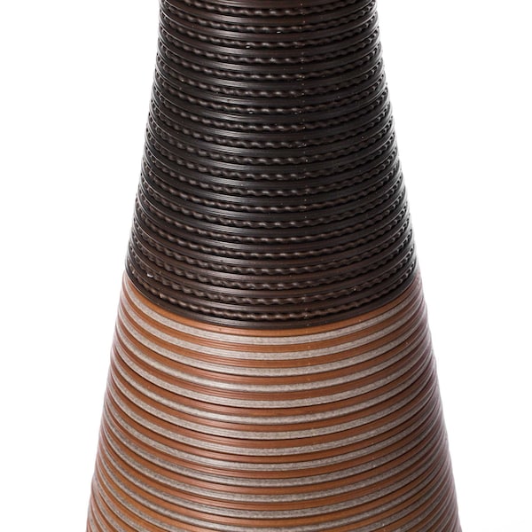 Uniquewise Decorative Freestanding Antique Cylinder Shape Floor Vase, 41" Tall, Brown - QI004140