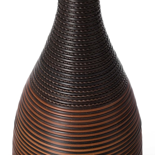 Uniquewise Brown Decorative Antique Trumpet Design 41" Tall Freestanding Floor Vase, Large - QI003828.L