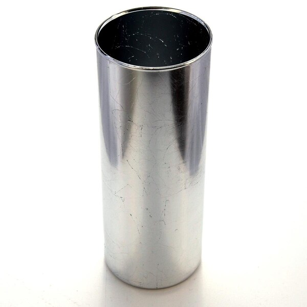 Standalone 9 in. Gilt Gilded Cylinder Vase, Silver - ST2644120