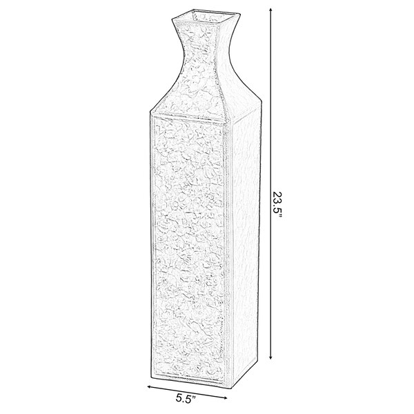 Uniquewise Antique Style Metal Bottle Shape Gold Floor Vase for Entryway, Living Room or Dining Room, Large - QI004442.L