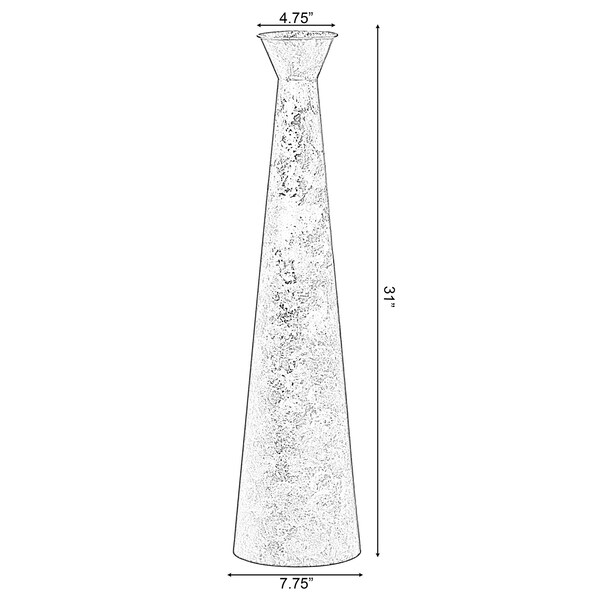 Uniquewise Brushed Paint Unique Straight Design Metal Floor Vase for Entryway, Living or Dining Room, Large - QI004445.L
