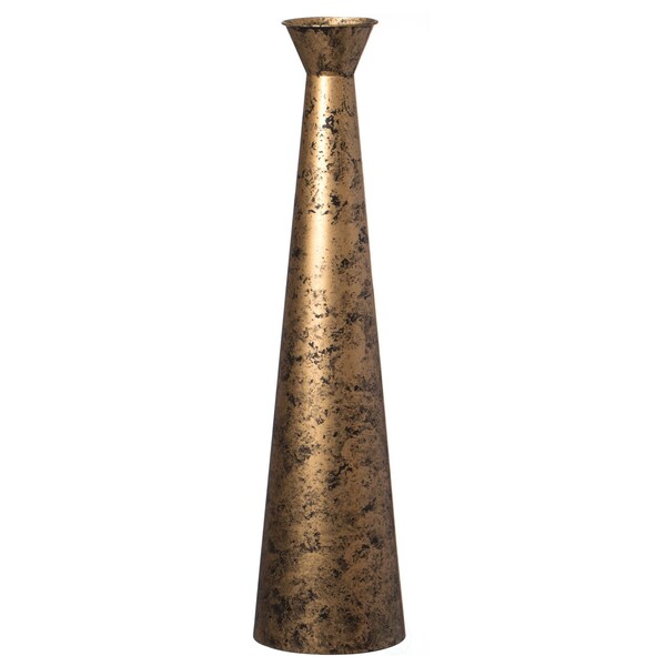 Uniquewise Brushed Paint Unique Straight Design Metal Floor Vase for Entryway, Living or Dining Room, Large - QI004445.L