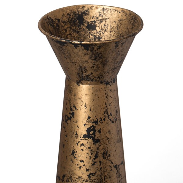Uniquewise Brushed Paint Unique Straight Design Metal Floor Vase for Entryway, Living or Dining Room, Large - QI004445.L
