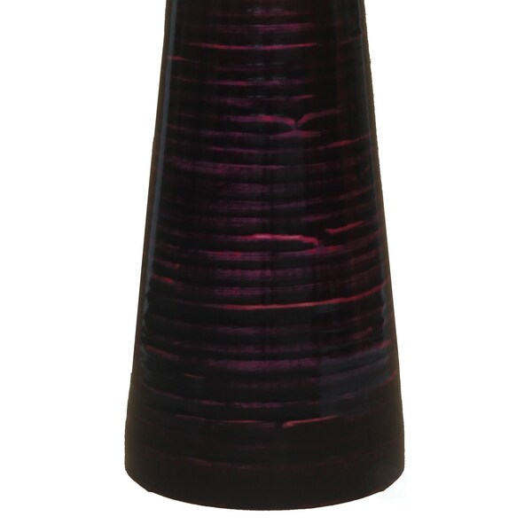 Uniquewise 27" Contemporary Bamboo Floor Flower Hourglass Vase for Dining, Living, Entryway, Purple - QI004273.PUR