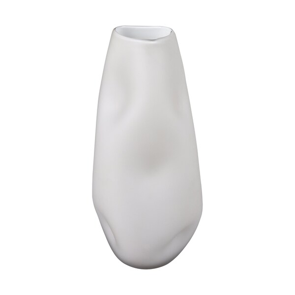 Elk Signature Dent Vase - Small White - H0047-10986