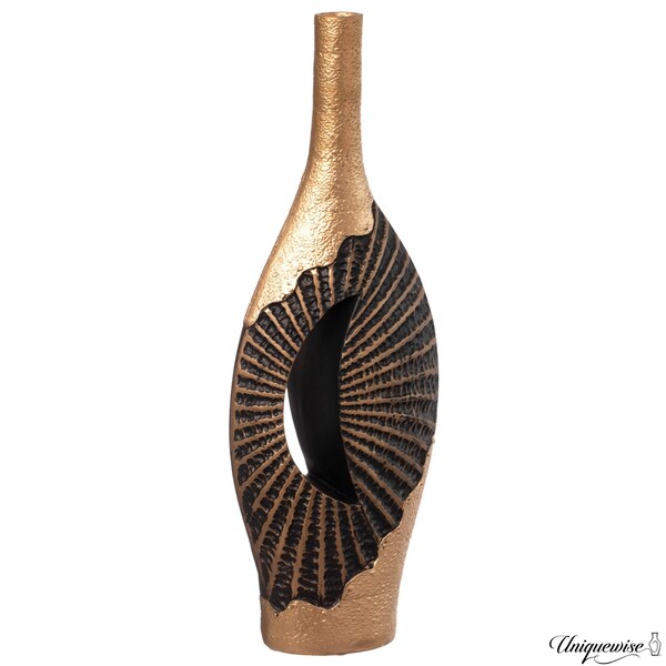 Uniquewise 27-Inch Fiberglass Vintage Farmhouse Floor Vase, Boho Wedding Centerpiece - Unique Black and - QI004680.L