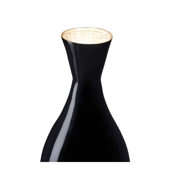 Hastings Home Hastings Home Handcrafted 24 inch Tall Decorative Tear Drop Floor Bamboo Vase for Plants (Black) - 198620LAZ