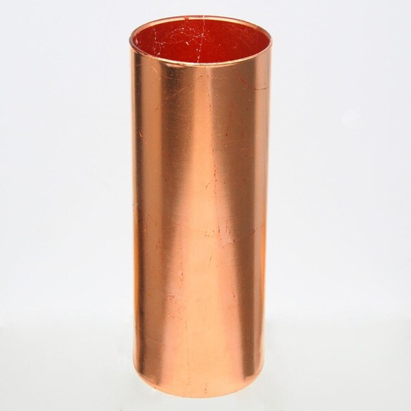 Palacedesigns 9 in. Gilt Gilded Cylinder Vase, Rose Gold - PA3179250