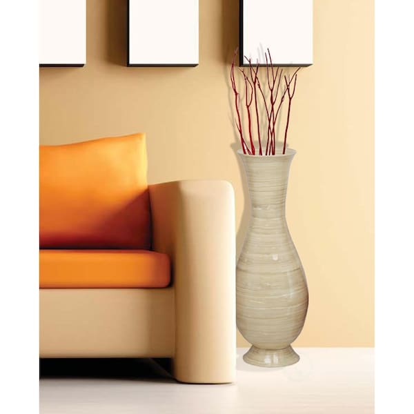 Uniquewise "37"" Tall Natural Modern Handmade Bamboo Floor Vase" - QI003592.M