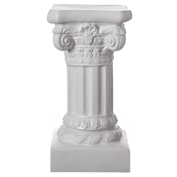 Uniquewise Fiberglass White Plinth Roman Column Ionic Piller Pedestal Vase Stand - Photography Props - 27 Inch - QI004124-27