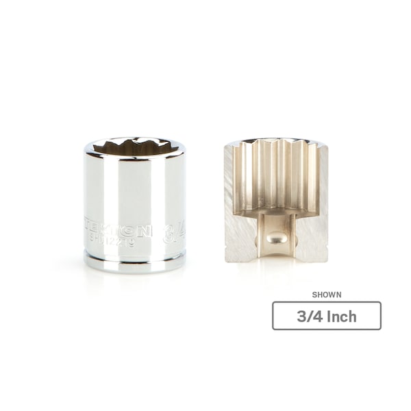 Tekton 3/8 Inch Drive x 1/2 Inch 12-Point Socket - SHD12213