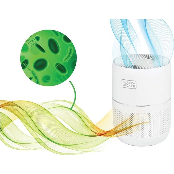 Black & Decker Tabletop Air Purifier - 3-Stage Filtration System, HEPA Air Purifiers for Home - BAPT01