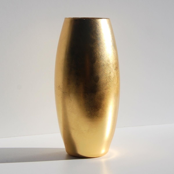 Standalone 10 in. GILT Gilded Glass Flower Vase, Gold - ST2644134